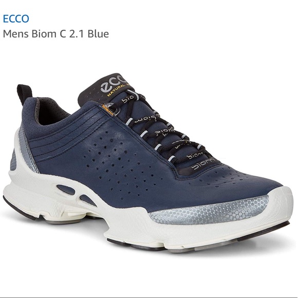 ecco mens blue shoes